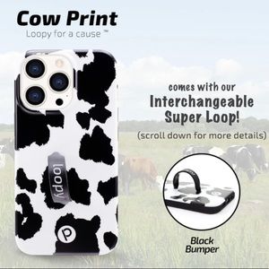 Cow print loopy iPhone 13 pro case